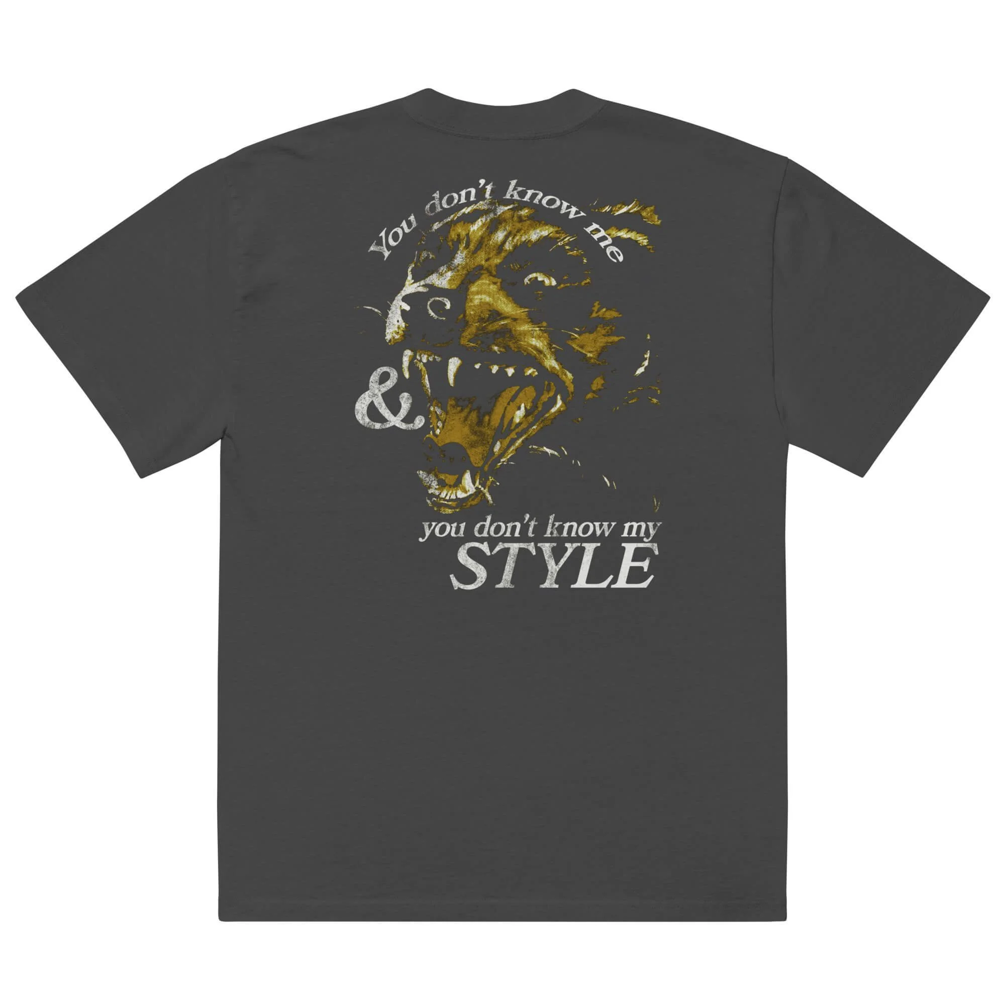 Style Oversized Tee: back print.