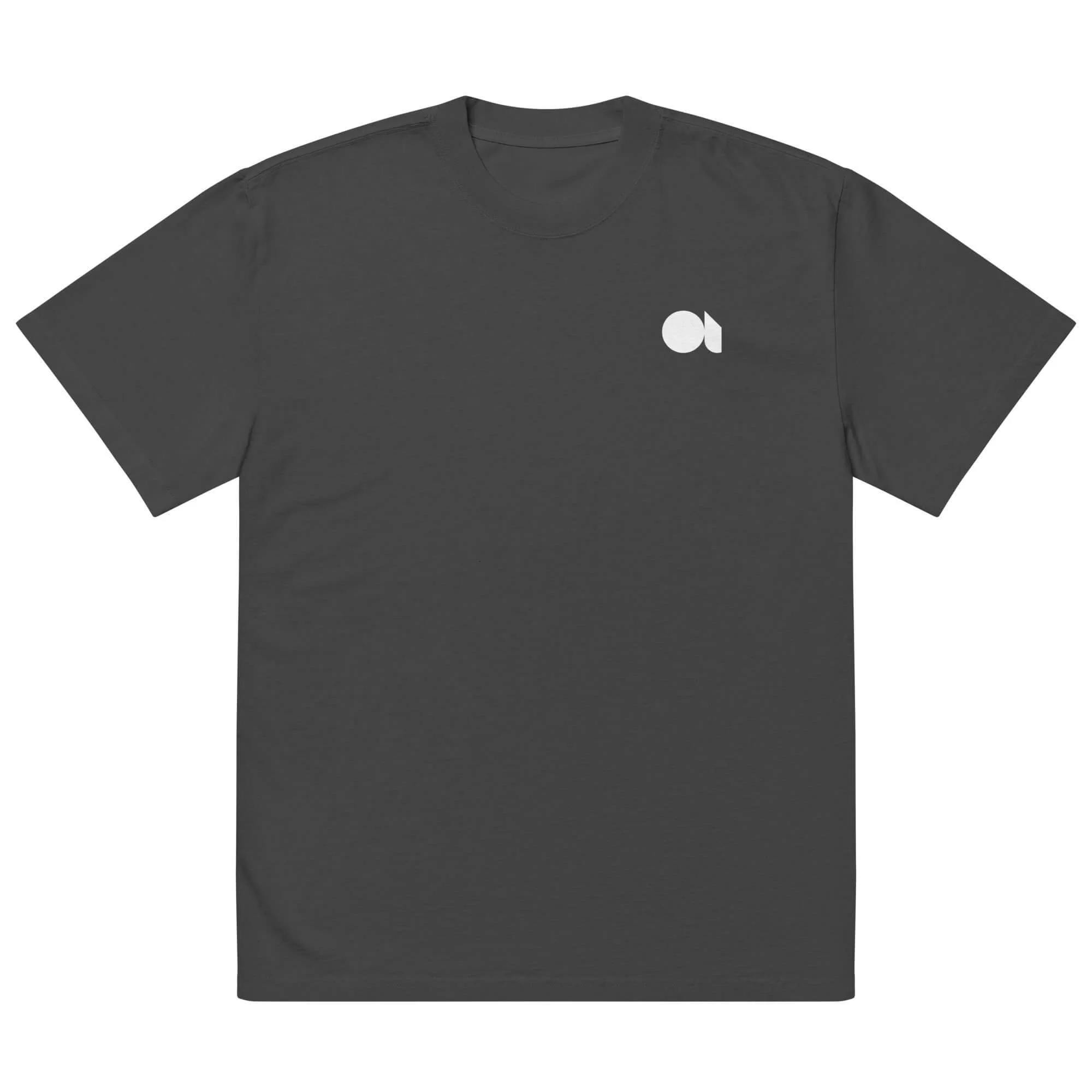 Style Oversized Tee: front, faded black.