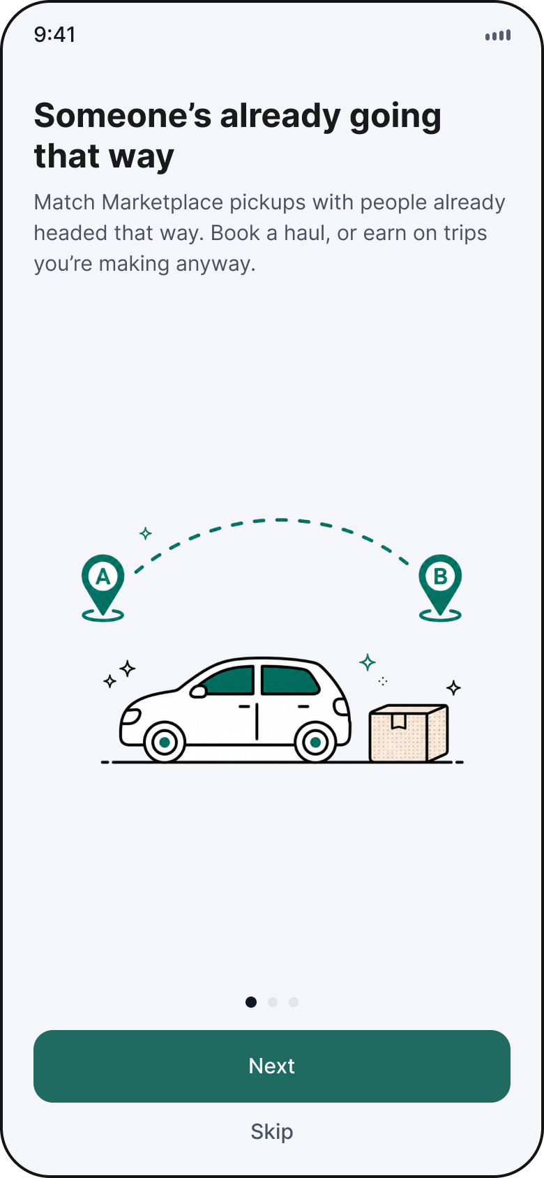 Onboarding: what First Pickup is