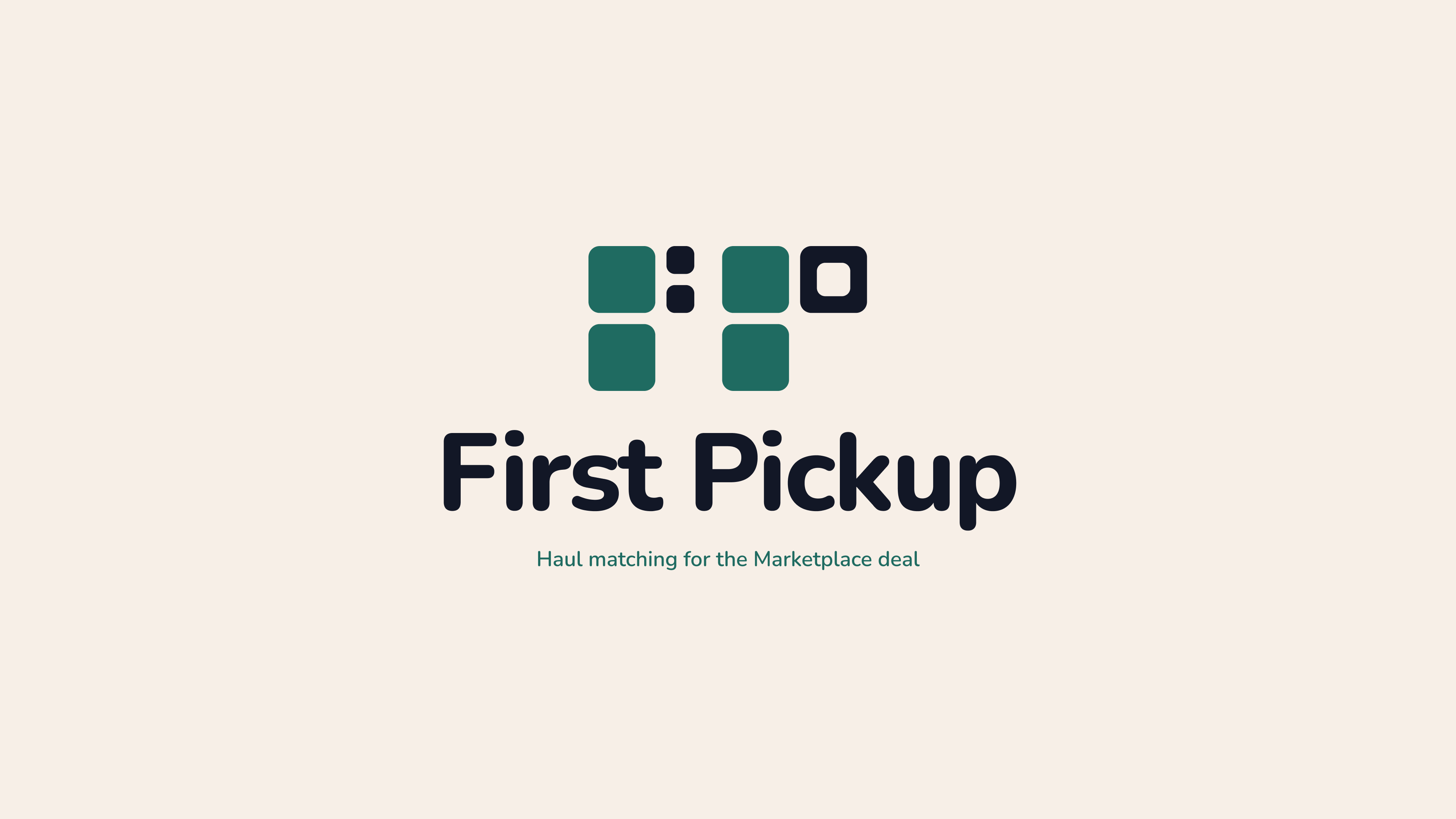 Pitch deck: title slide