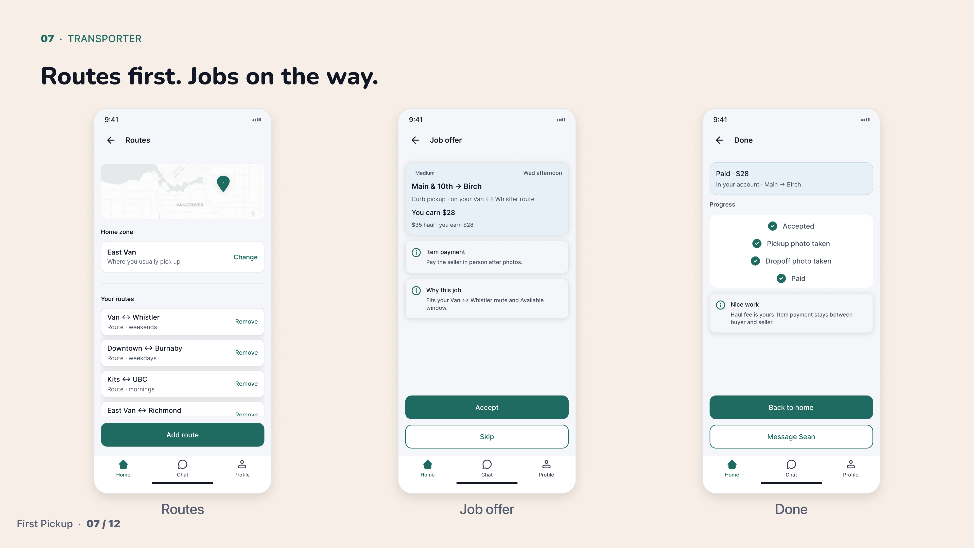 Pitch deck: transporter